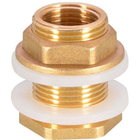 4 Pièces G1/2 Laiton Réservoir d'eau Tuyau d'eau Raccord Adaptateur Robinet Douille de Seau à Pluie Douille de Réservoir en Laiton pour Robinet Seau de Pluie Réservoir d'eau (1/4)