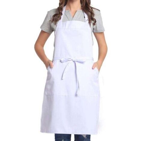 Tablier réglable avec poche, bandes extra longues pour homme et femme, pour cuisine, maison, restaurant, café, cuisine, pâtisserie, jardinage (1/4)