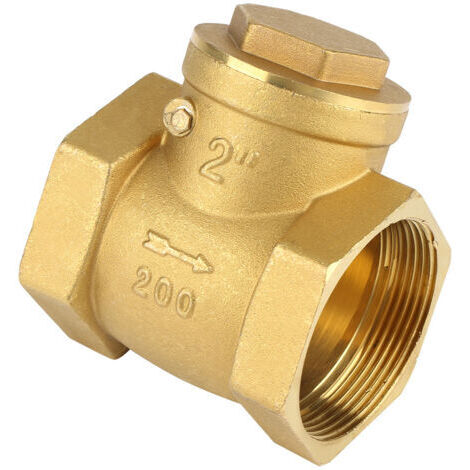 Clapet anti-retour à battant en laiton, filetage femelle DN50, pression de 232 PSI, empêchant le refoulement d'eau (1/5)