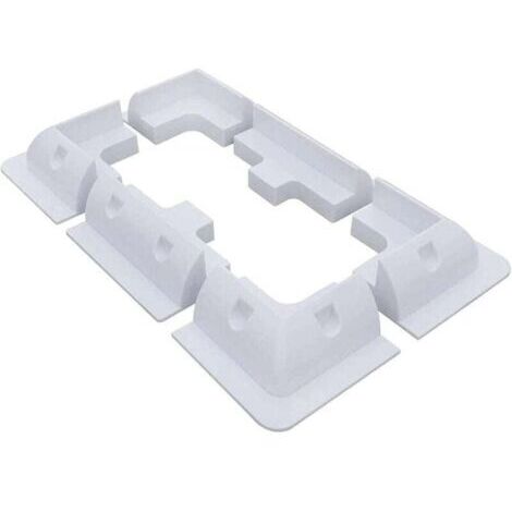 (Blanc) Lot de 6 supports de montage pour panneaux solaires ABS, aucun perçage requis, largement utilisés sur les toits des camping-cars, caravanes, véhicules, camping-cars, garages, hangars (1/4)
