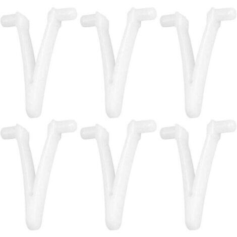 6pcs Piscine d'approvisionnement Papillon v Clip pour Piscine Spa Brosse Feuille râteau Feuille Skimmer tête d'aspirateur pour Nettoyage de Piscine (1/4)