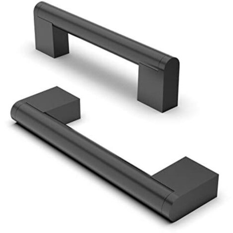 10 Pièces Poignée de Meuble, Distance de Trou de 192mm Poignées de Meubles en Acier Inoxydable Poignées de Placard Poignée d'Armoire de Cuisine-Noir mat (1/4)