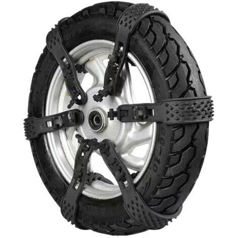 Chaînes Antidérapantes pour Motos et Véhicules Électriques – Lot de 6, Usage Hivernal (1/3)