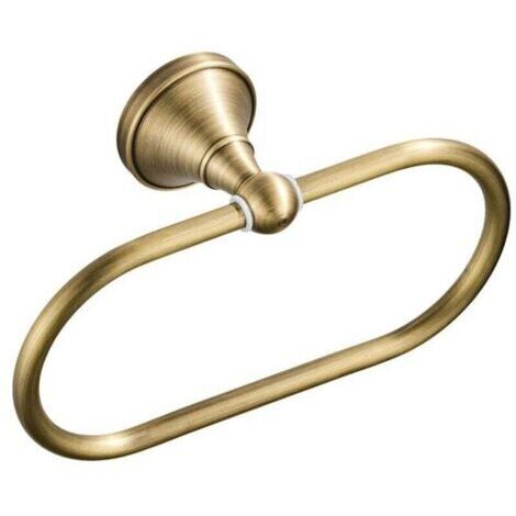 Anneau-Torchon , Bronze brossé, Porte-Serviette Ovale en Laiton Antique Support-Serviette pour Accessoires de Cuisine Salle de Bain fixé au Mur (1/4)