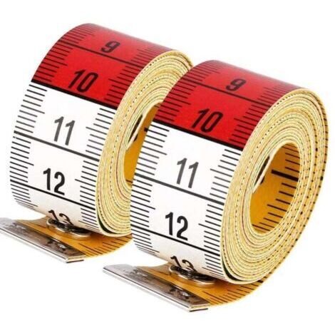 2 PCS Mètres à Ruban pour Couturier double face, Metre de Couturiere Doux 1,5 m 60 Pouce sur Mesure Couturière Tissu Règle (2 Pièces) (1/4)