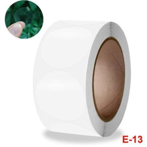 Lot de 1500 autocollants ronds transparents (3,8 cm de diamètre), enveloppes transparentes pour enveloppes, emballages auto-adhésifs, points circulaires avec ligne de perforation pour enveloppes (1/4)