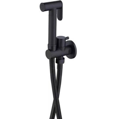 Kit Douchette wc Noir Pulvérisateur de Toilette pour Bidet Mural Laiton Douchette à Main Bidet Haute Pression Kit de Pulvérisateur de Bidet à Main pour l'hygiène Personnelle (1/4)