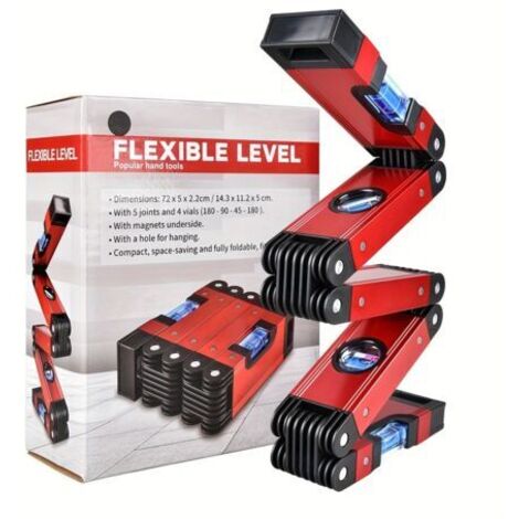 Niveau Pliable Multifonction 28 Pouces – Outil de Menuiserie Multi-Angles pour Nivellement Précis, Gain de Temps (1/5)