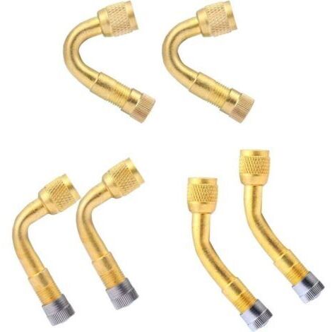 6 Pièces Pneu Valve Rallonge 45° 90° 135° Pneu Valve de Adaptateur, Pneu Prolongateur Coude de Valve, Air Pneu Valve Extension, Raccord Prolongateur Coude pour Voiture Moto Vélo Camion (1/4)