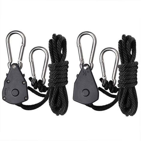 2 pièces poulies réglables de 1,8 pouces, poulies en plastique de corde de suspension de corde d'escalade (1/4)