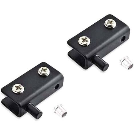 Charnières pivotantes pour porte en verre en acier inoxydable 2 pièces (40x20x10mm) (1/4)
