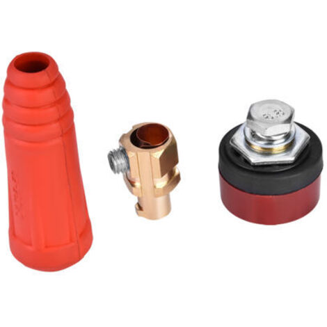 1 connecteur rapide de câble de soudage de style européen rouge DKJ35-50, adaptateur à fixation rapide (1/5)