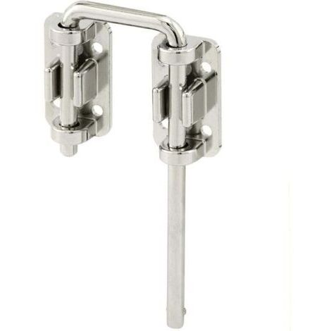 Serrure à boucle pour porte coulissante de patio – Augmentez la sécurité de votre maison, installez une sécurité supplémentaire pour les enfants, barre en acier trempé de 6 cm avec base moulée sous pr (1/4)