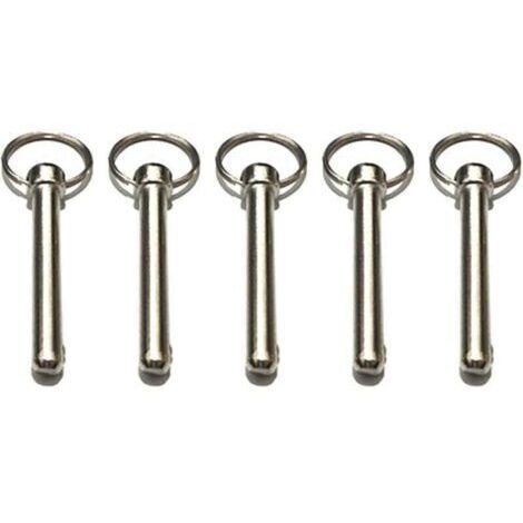 Goupilles à Dégagement Rapide Goupille de Verrouillage 8mm Avec Extrémité à Boule à Ressort Accessoires de Verrouillage, Matériel Marin, Broche Supérieure Bimini,Diamètre 8 Mm, Longueur Totale 72 MM (1/4)