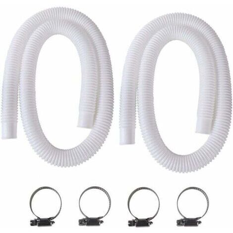 Tuyau de Piscine, 2Pcs 32mm Tuyau pour Piscine Hors Sol, 150cm/59in Tuyau pour Pompe de Piscine pour Intex 330 GPH, 530 GPH et 1000 GPH (1/4)