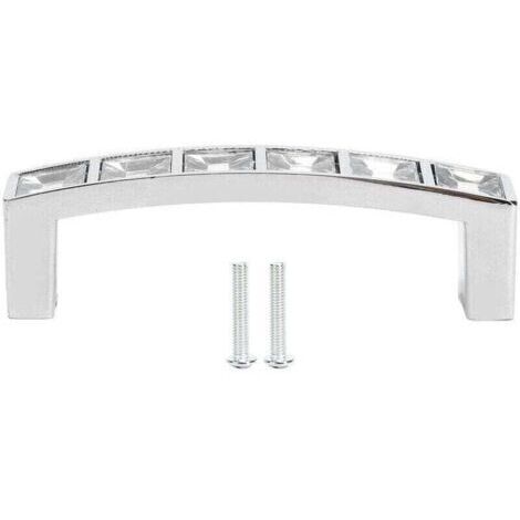 Poignée en cristal moderne simple armoire porte diamants Double trou poignée tiroir tirer A (1/4)