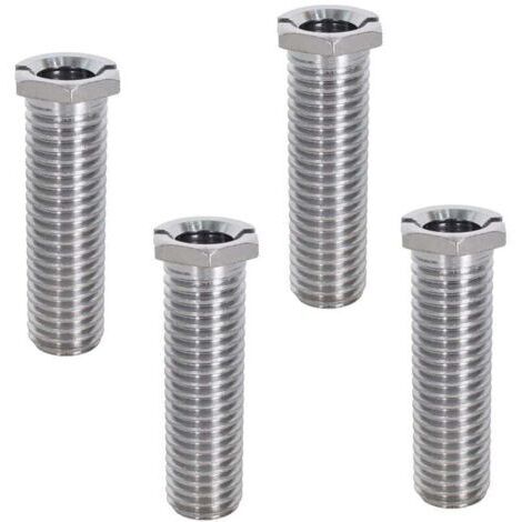 Lot de 4 Vis de Panier d'Évier 45 mm Vis de Bonde en Acier Inoxydable, Vis Creuses Filetées pour Bouchon de Crépine de Lavabo (1/4)