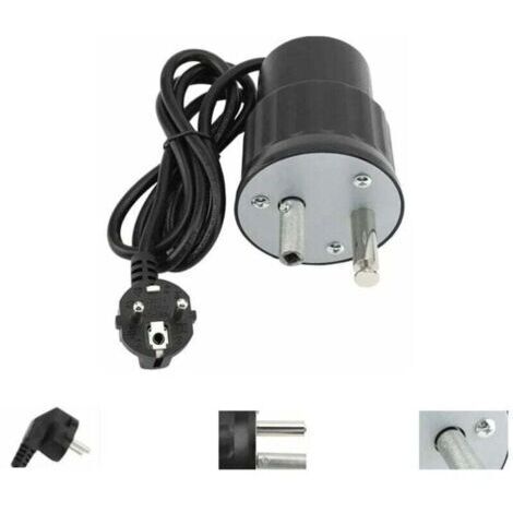 Moteur de barbecue électrique, kit de barbecue de camping en aluminium, charge nominale de 0 à 24 kg, accessoires pour barbecue d'extérieur (noir, prise UE (1/4)