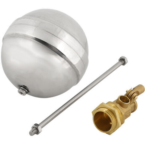 Capteur d'eau à filetage mâle en laiton DN25 G1, vanne à flotteur en acier inoxydable (1/5)