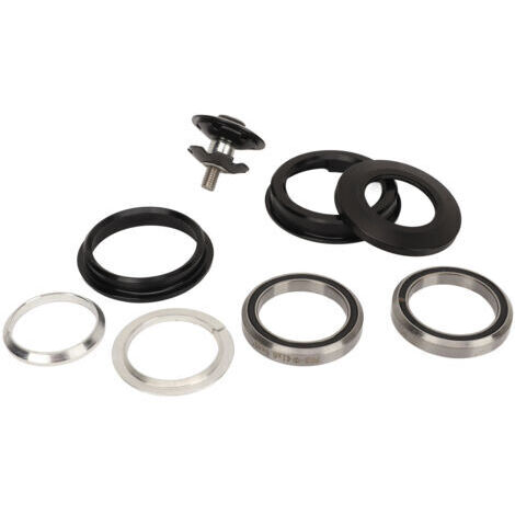 Kit d'entretoises et d'écrous étoiles pour jeu de direction de vélo en alliage d'aluminium, compatible avec pivot conique de 44 à 49,7 mm et fourche avant droite standard de 28,6 mm. (1/5)