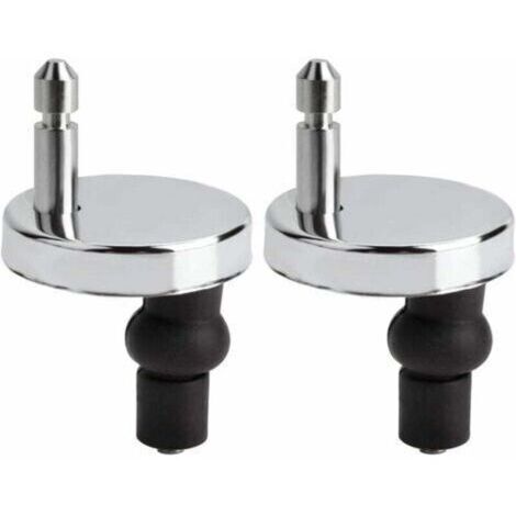 Lot de fixation abattant wc universels pour abattant de WC-Compatible avec la plupart des sièges de WC standards avec système d'abaissement automatique-Facile à installer (1/4)