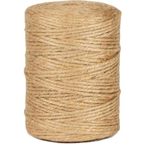 100m de ficelle de jute teinte naturelle, sans goût, convient pour le bricolage, le jardinage, l'entretien, l'emballage, les arts créatifs (1/4)