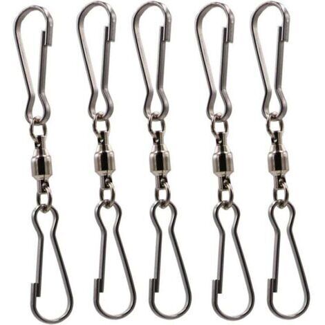 Lot de 5 accessoires pour éolienne, rotation fluide, double clip, émerillons, cintres, queues en spirale, torsadeurs, chaussettes à vent (1/4)