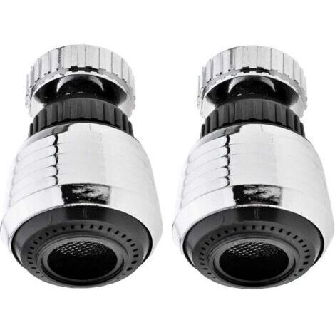 Aérateur de robinet rotatif à 360 degrés, pulvérisateur de luxe économe en eau, aérateur économe en eau, filtre à pression pour robinet, accessoires de cuisine (360 degrés, 2) (1/4)