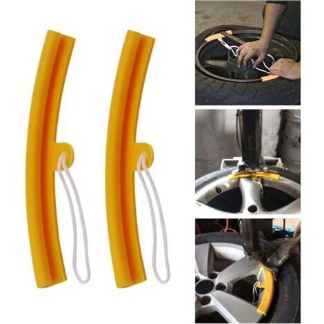 Protection de Jante avec Trous et Cordes,Protection de Jante avec Trous et Cordes Protecteur,Outil de Protection de Roue de Jante pour Moto Bicyclettes, Démonte-Pneu Vélo-2pack (1/4)