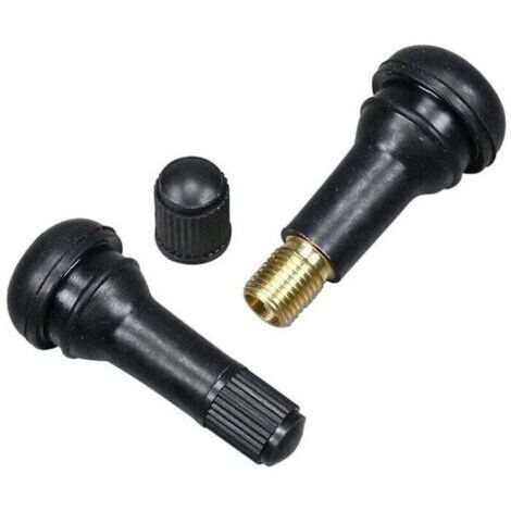 100 Pcs TR413 Valve Pneu Voiture, Universal Valve Tubeless Valve Auto de Caoutchouc Valves en Caoutchouc Snap-in Jantes pour la Plupart des Voitures, Motos, etc. (1/4)