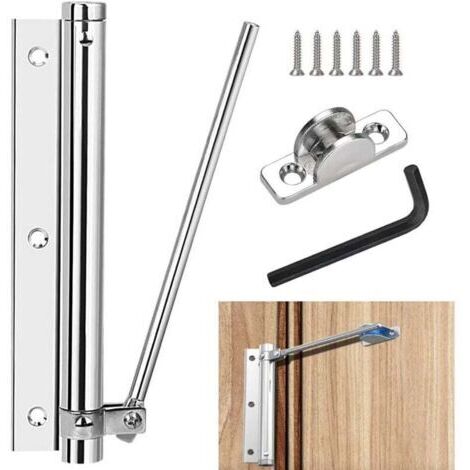 Ferme-Porte Automatique Ferme-Porte à Ressort en Alliage d'Aluminium Fermeture Porte Hydraulique Réglable avec 5 Vis Clé Allen pour Porte de Maison, Bureau, Intérieur et Extérieur(19cm) (1/4)