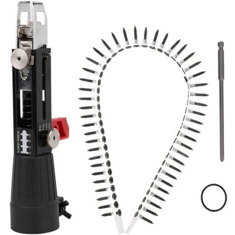 Tournevis Chargeur pour Perceuses, Vis à Plaques de Plâtre, Perceuse à Vis, Adaptateur de Chaîne, Tournevis pour Cloison Sèche, Chaîne Automatique pour Pistolet à Clous, Perceuse (1/4)