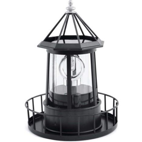 LED Lampe de Phare rotative Solaire Lanterne de décoration extérieure de jardin pour Pathway Patio Yard (1/5)