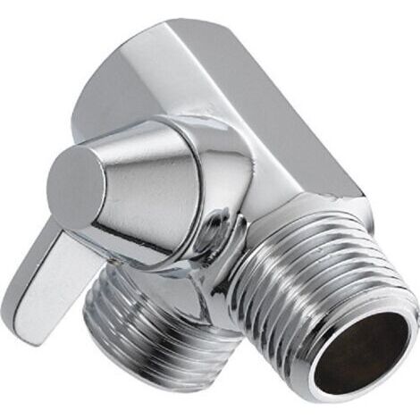 Inverseur de Douche, Adaptateur Universel de Dérivation 3 Voies en Laiton Chromé G1 / 2 "Adaptateur de Soupape en Forme de T pour Bras de Douche Monté (1/5)