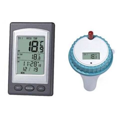 Thermomètre sans Fil, température sans Fil Piscine numérique Flottant Thermomètre Eau Gauge Piscine Spa Baignoire (1/5)