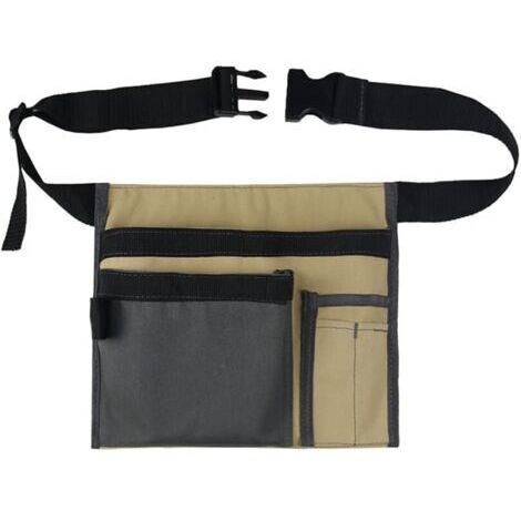 Sac de ceinture à outils 6 poches - Sac à outils utilitaire - Sac à outils en toile pour charpentiers et jardiniers - Durable - Ceinture réglable - Organiseur d'outils (1/5)