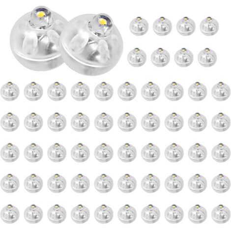 LED Ballons Lampes 60 Pièces LED Balloon Lumière, LED Lampion, Mini Ballons Lumineux à LED pour Lanterne Papier Mariage Halloween Décoration de Fête de Noël (Blanc Chaud, Non-clignotante) (1/5)