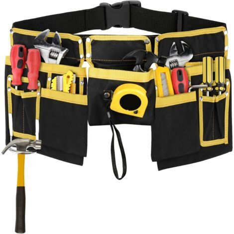 Ceinture Porte-Outils avec 11 Poches, 30" - 45" Pochette de Ceinture à Outils réglable (1/5)