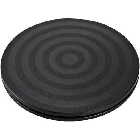 1 Pièce Plateau Tournant Solide Plateau Tournant à 360° avec Roulement Base de Plaque Tournante Plateau Tournant TV Plateau Universel Rond Support Pivotant Résistant Plateau Noir (1/5)