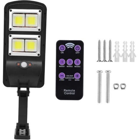 Applique Murale à capteur Solaire, réverbère extérieur étanche Rechargeable par Induction de Corps Humain - 30W(IP65) (1/5)