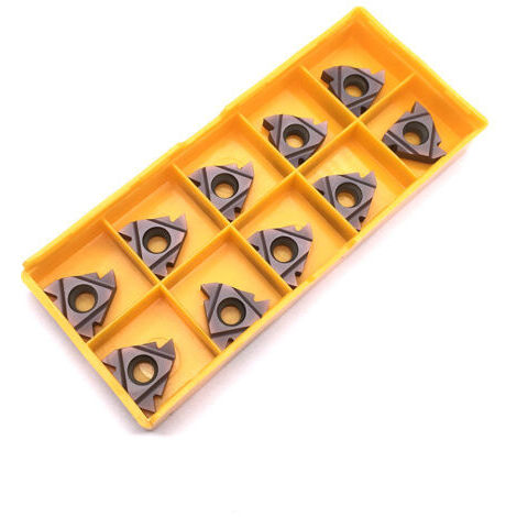Lot de 10 inserts en carbure 16IR AG60 VP15TF - Outils de tournage CNC avec boîte de rangement pour semi-finition et finition en acier (1/5)