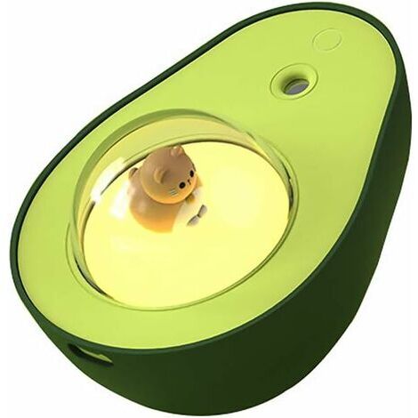 Mini humidificateur veilleuse, 210 ml en forme davocat, brume fraîche, petit humidificateur à atomisation muet avec conception de chat mignon pour la chambre de bébé (1/5)