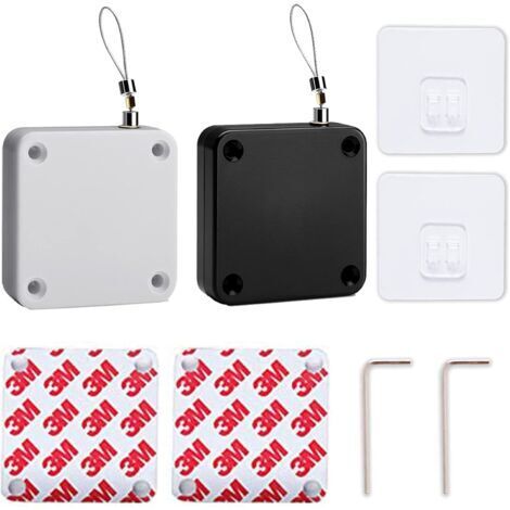 2 Pièces Ferme-porte Automatique,Ferme-Porte Automatique Sans Poinçon,Interieur Fermeture Porte à Ressort, Door Closer Exterieur,Convient pour Différents Types de Portes avec Divers Matériaux (1/5)
