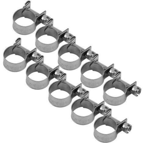 10pcs mini pinces sanitaires en acier inoxydable 304 (13-15 mm) (1/5)