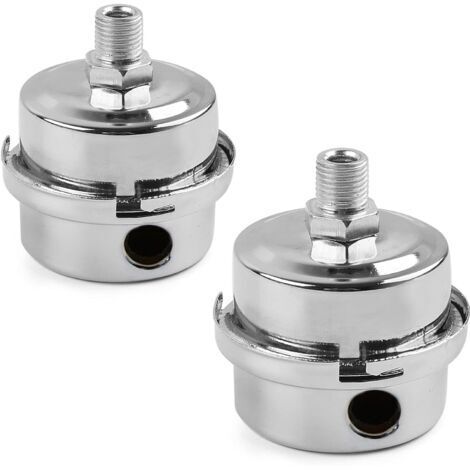 2Pcs Silencieux de Filtre de Compresseur d'Air, filtre à air en métal, filtre d'aspiration silencieux pour Utiliser dans l'Entrée du Compresseur d'Air et Bloquer la Poussière Réduire le Noise - 16 mm (1/5)