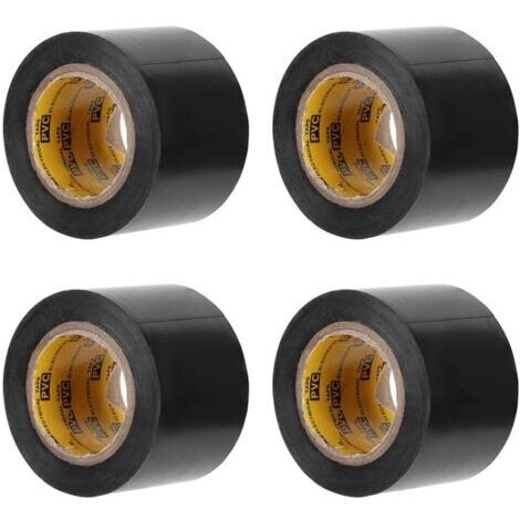 4 Pcs Ruban Électrique Électricien PVC Film Étanche Électrique Isolé Ruban D'étanchéité Réparation Outils,Taille:4,4 cm de large, 11 m de long(Noir) (1/5)