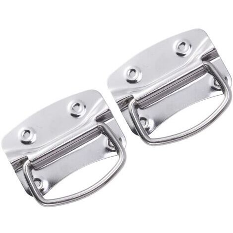 Poignées de traction d'acier inoxydable de 2pcs poignées robustes résistantes de coffre pour la porte de boîte à outils (1/5)