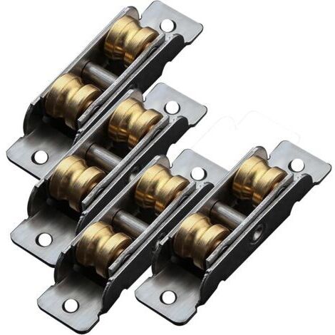 4 pièces poulie de fenêtre Push-Pull réglage de l'équilibre Roue d'angle Concave Double Roue Portes coulissantes poulie de fenêtre (1/5)