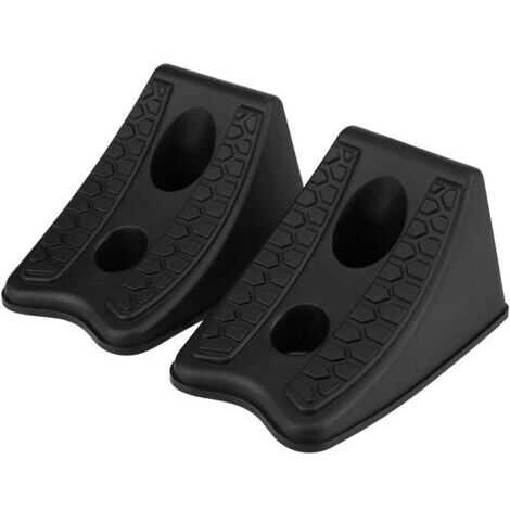 2 Pcs Slip Stops Car Anti-Slip Blocks Caoutchouc Pneu de Voiture Slip Stop Bloc d'alignement Bloc RV Cale de Roue Cale de Roue en Caoutchouc pour Voiture Remorque Camion Bus + cale Roue Voiture a Fixe (1/5)