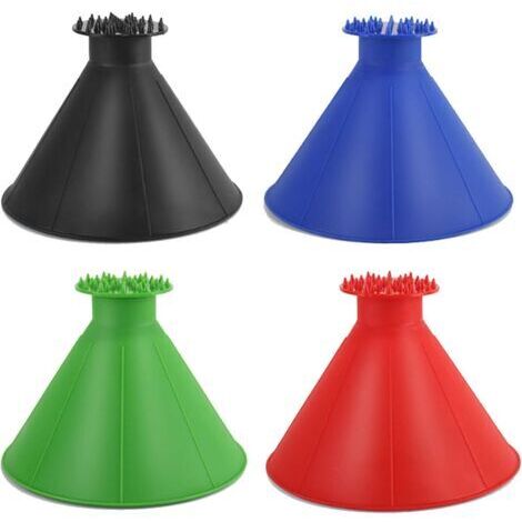 Grattoir À Glace Grattoirs À Glace Magiques pour Pare-Brise De Voiture Pare-Brise Cône De Glace Entonnoir De Ravitaillement Pelle À Neige Essuie-Glace Brosse Grattoir Rond Enlèvement(4pcs ) (1/5)